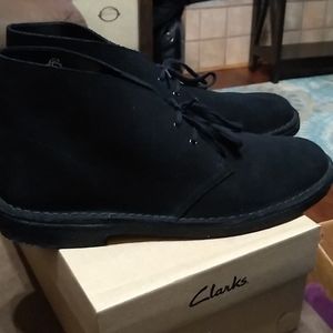 Clarks black suede Desert Boot